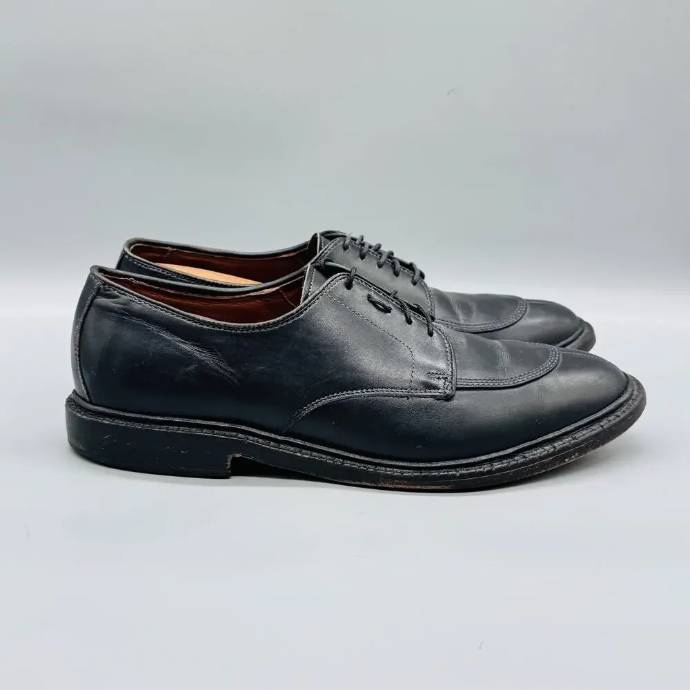 Allen Edmonds Shoes Mens 10.5 Black Leather Split Toe Derby Oxford Dress Classic